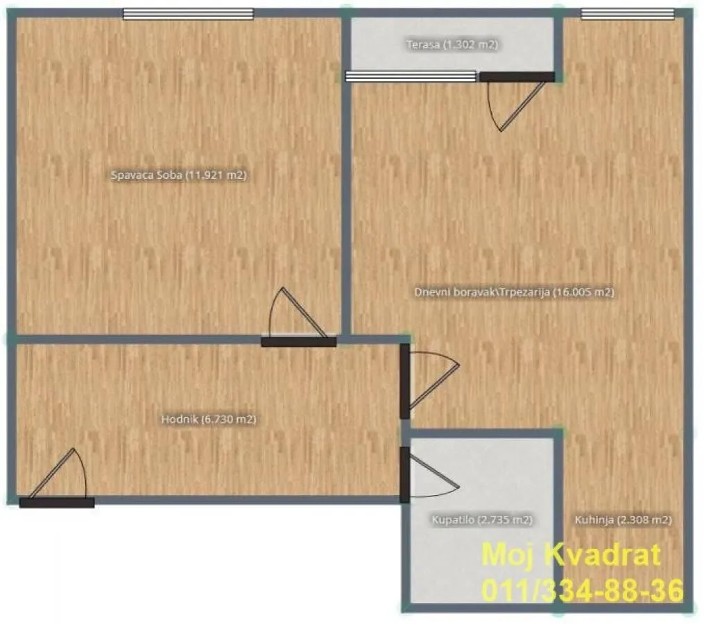 Prodaja, jednosoban stan, 45m², Vojvode Vlahovica, Beograd