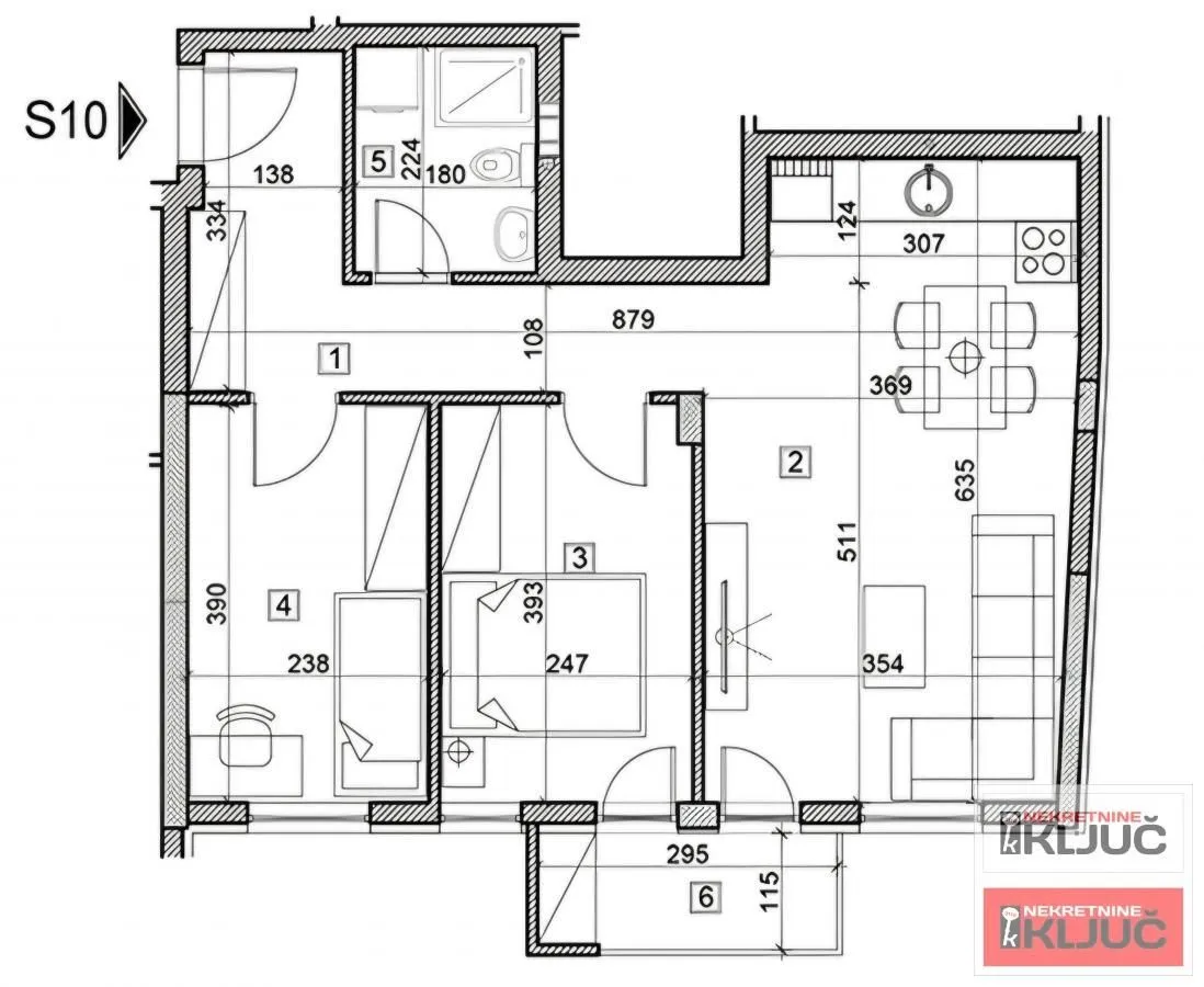 Prodaja, dvosoban stan, 57m², Železnička Stanica, Novi Sad Sve Podlokacije