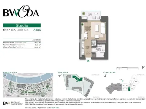 Prodaja, dvosoban stan, 34m², Savski Venac, Beograd