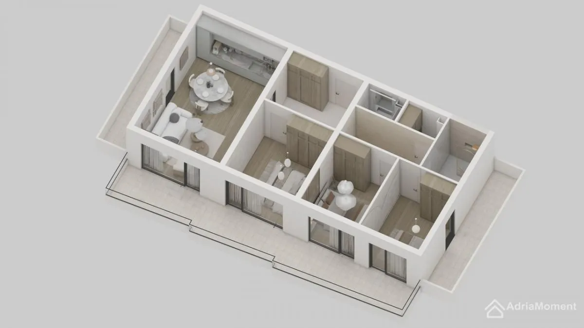 Prodaja, trosoban stan, 106m², Muo, Kotor