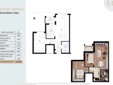 Prodaja, jednosoban stan, 45m², Pantelej, Niš - image 6