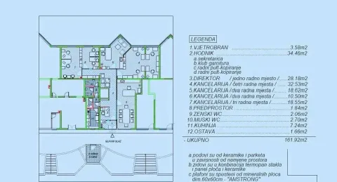 Architectural floor plan of the office space with a detailed room legend. - image 3