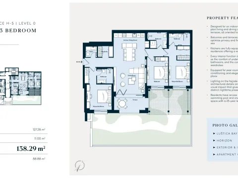 Sale, three bedroom apartment, 107m², Luštica Bay, Tivat - image 19