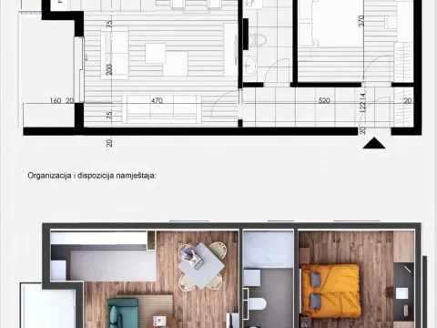 Prodaja, jednosoban stan, 55m², Momišići, Podgorica - image 1