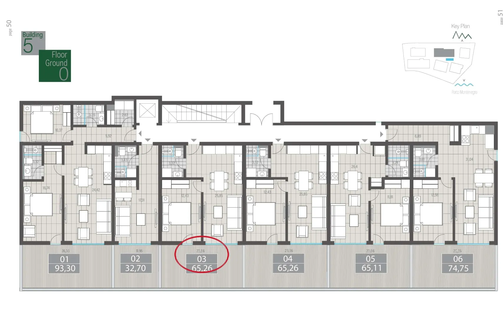 Prodaja, jednosoban stan, 65m², Centar, Tivat