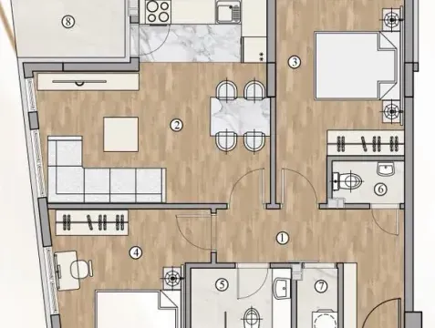 Sale, two bedroom apartment, 63m², Pantelej, Niš - image 3