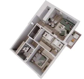 Prodaja, dvosoban stan, 68m², Pantelej, Niš