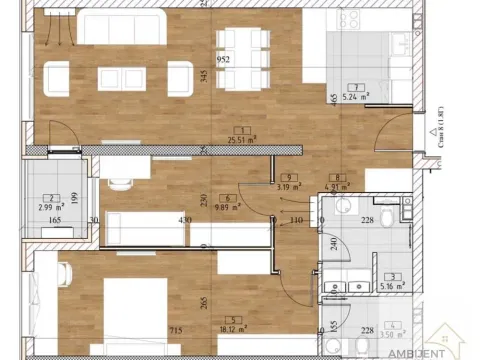 Prodaja, trosoban stan, 76m², Tošin bunar, Novi Beograd Sve Podlokacije - image 15