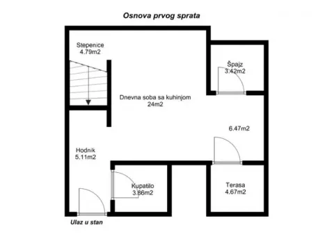 Sale, three bedroom apartment, 66m², Šabac, Srbija - image 19