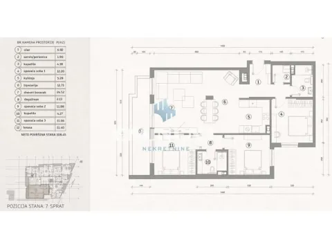 Prodaja, četvorosoban stan, 108m², Crveni Krst, Beograd - image 4