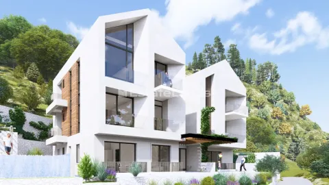 Spoljašnji izgled moderne višeporodične kuće sa terasama i uređenim dvorištem. - image 11