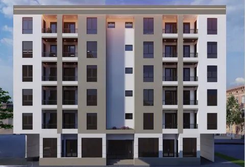 Front facade of a modern residential building with balconies. - image 6