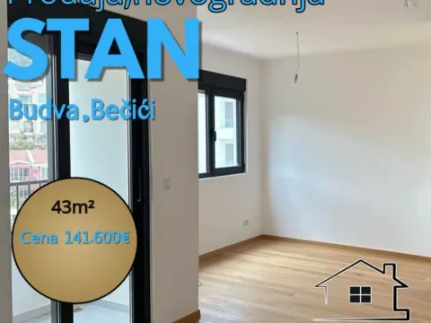 Sale, one bedroom apartment, 43m², Bečići, Budva