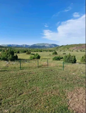 Pogled na zeleni travnati teren i planine u daljini. - image 17