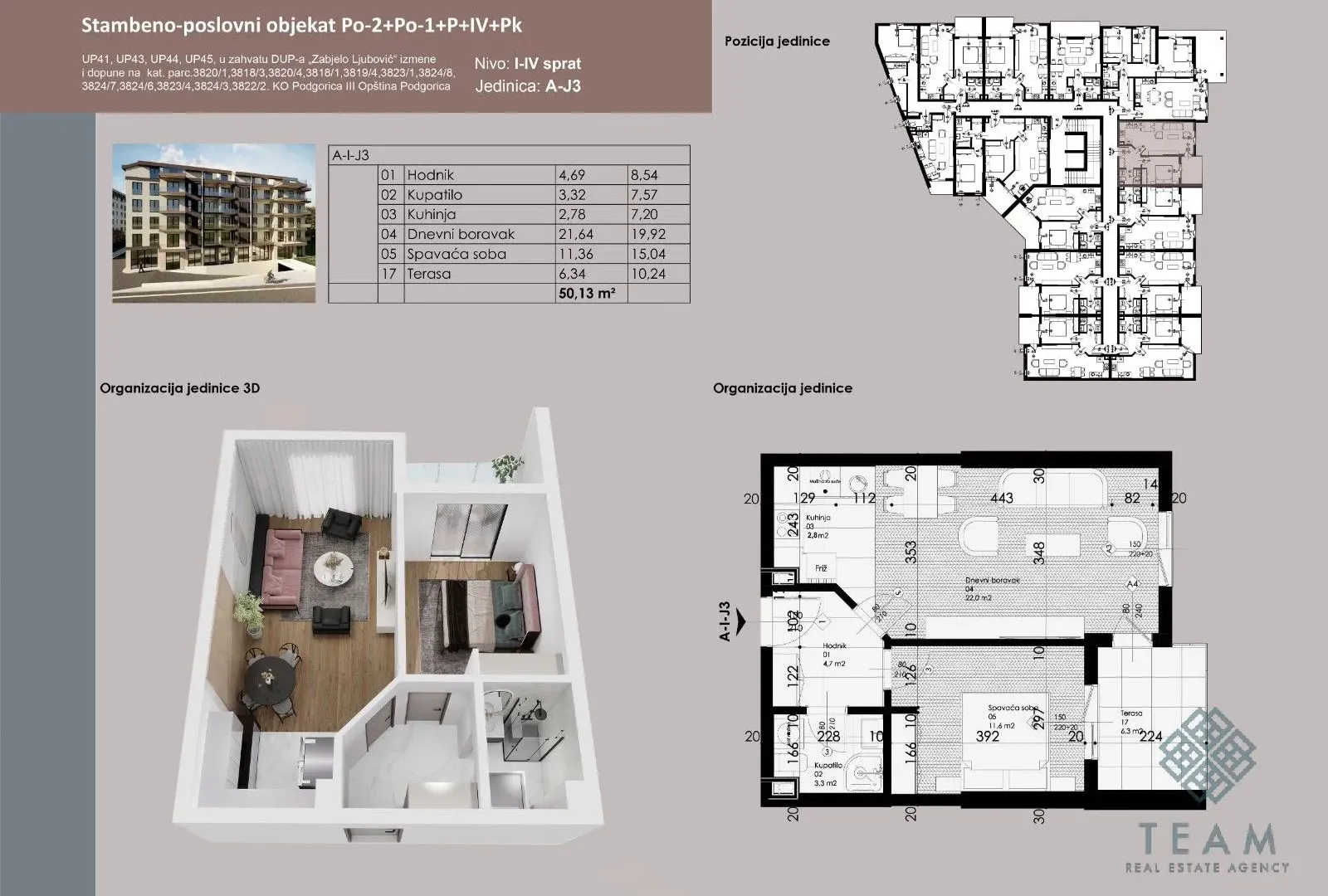 Prodaja, jednosoban stan, 50m², Ljubović, Podgorica
