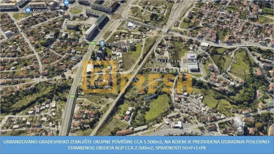 Sale, land lot, 1500m², Stari Aerodrom, Podgorica