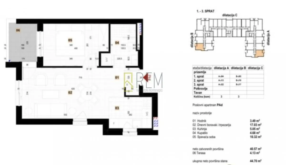 Sale, one bedroom apartment, 45m², Kolašin, Crna Gora