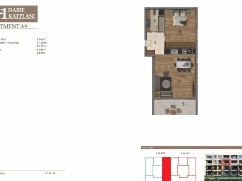 Prodaja, jednosoban stan, 47m², Baošići, Herceg Novi - image 3