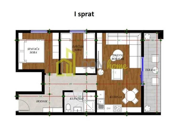 Prodaja, dvosoban stan, 57m², Gorica C, Podgorica