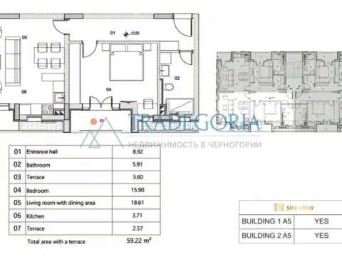 Prodaja, jednosoban stan, 59m², Risan, Kotor - image 12