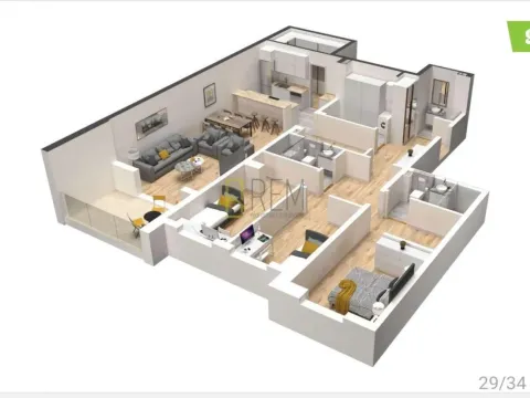 Sale, three bedroom apartment, 127m², Tološka šuma, Podgorica - image 4