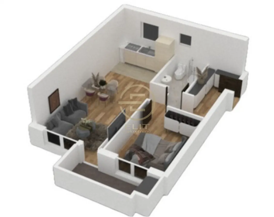 Sale, two bedroom apartment, 48m², Telep, Novi Sad Sve Podlokacije