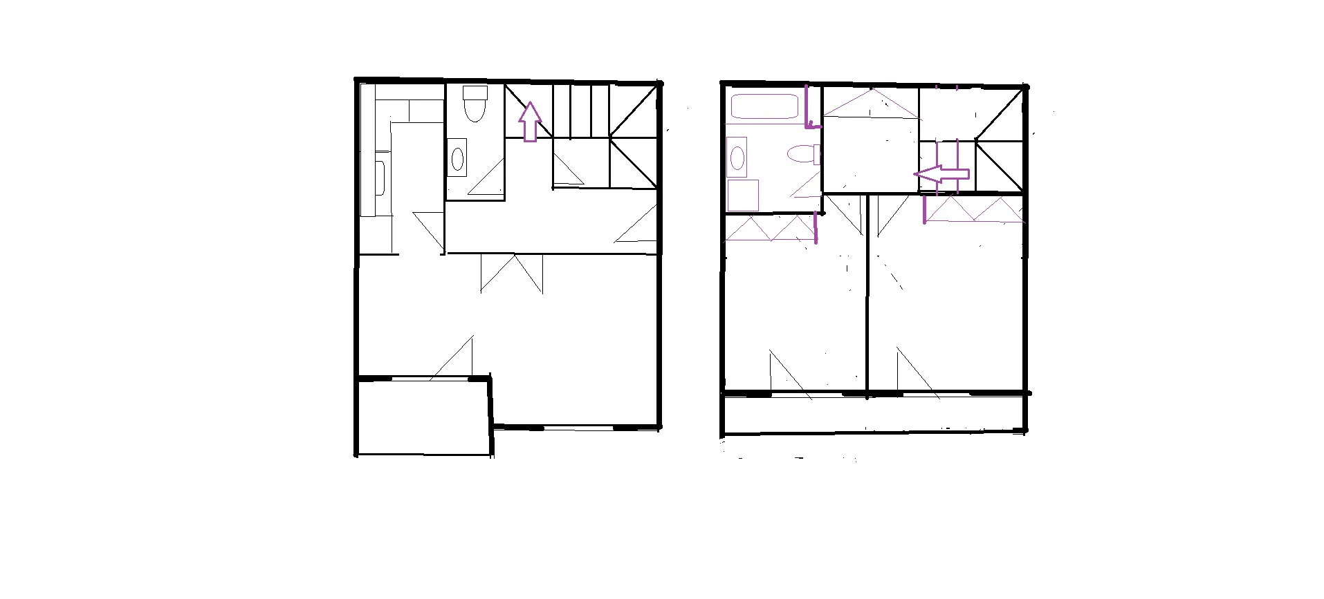 Floor plan of the property showing the layout of the rooms.