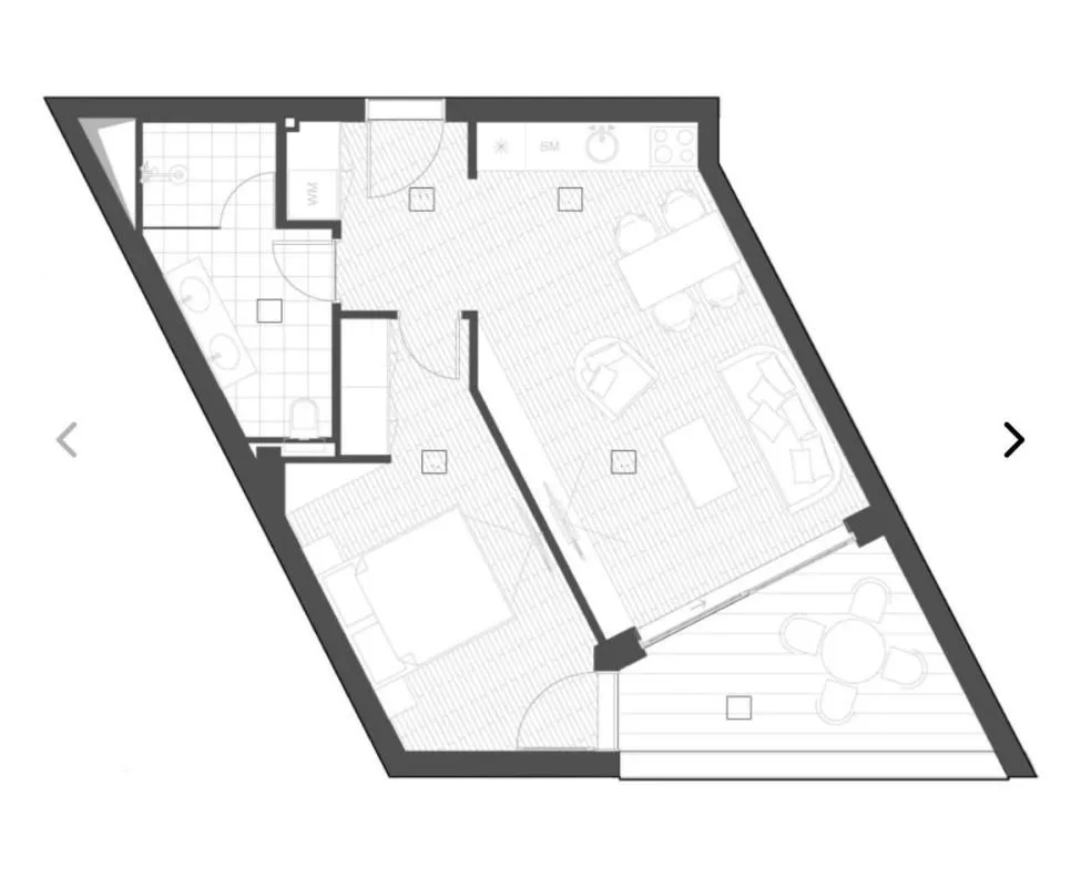 Sale, one bedroom apartment, 55m², Bečići, Budva