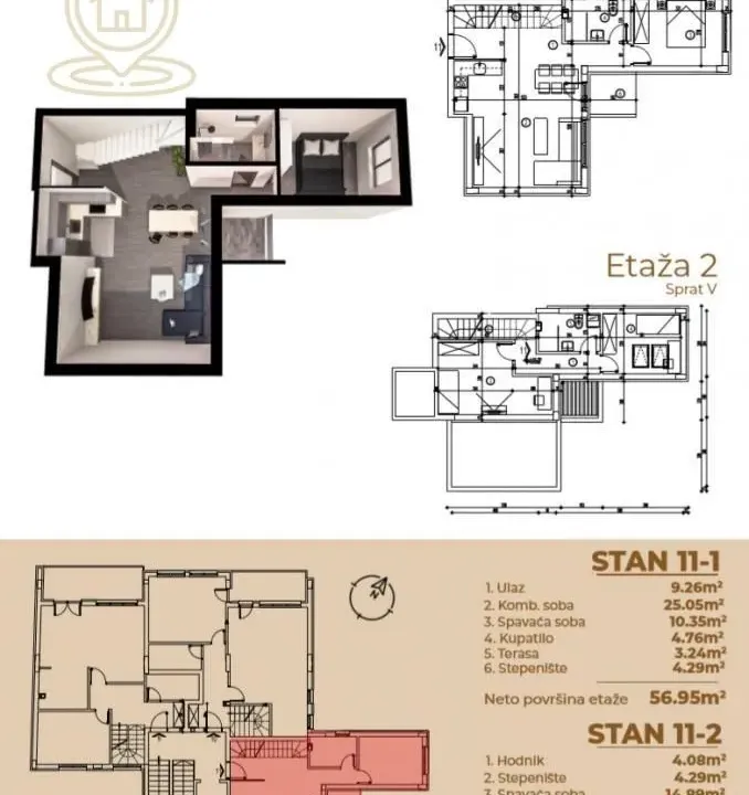 Sale, three bedroom apartment, 94m², Medijana, Niš