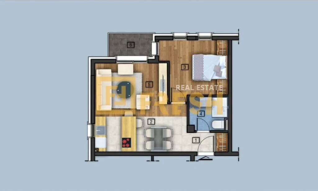 Sale, one bedroom apartment, 44m², Kolašin, Crna Gora