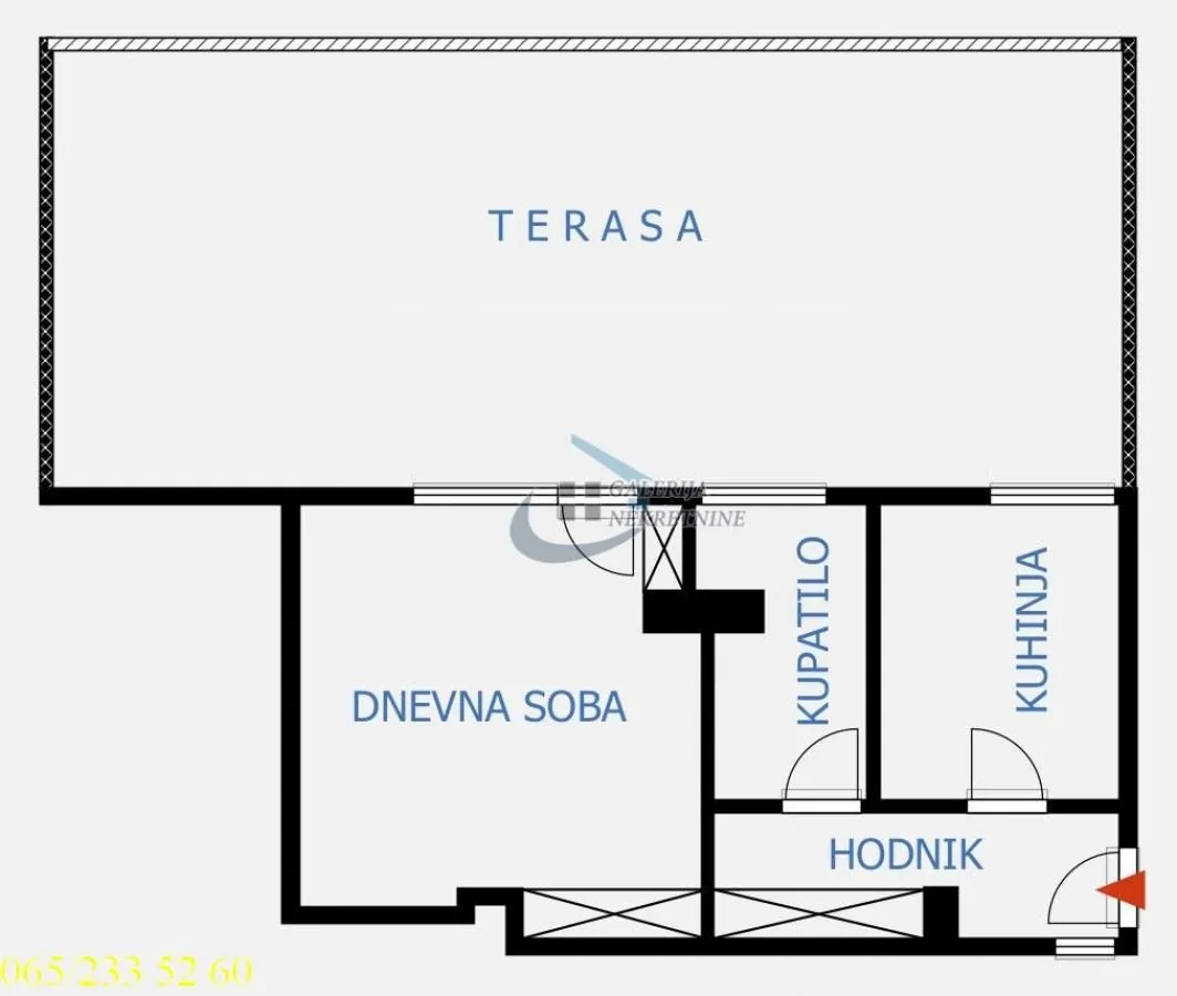 Sale, one bedroom apartment, 29m², Novi Beograd Blok 21, Novi Beograd Sve Podlokacije