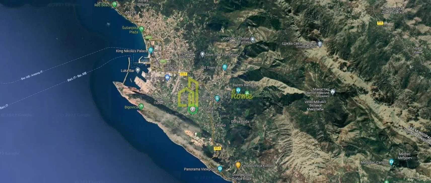 Prodaja, plac, 1668m², Tomba, Bar