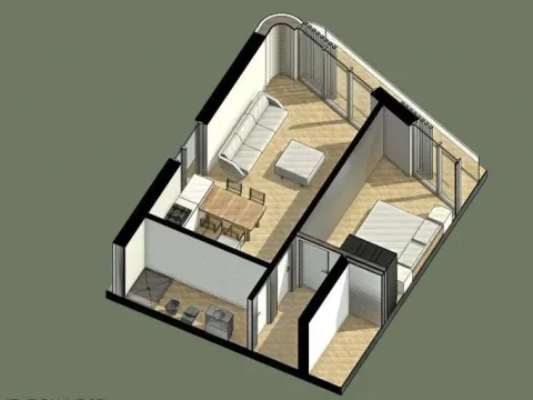 Sale, one bedroom apartment, 54m², Liman, Ulcinj - image 2