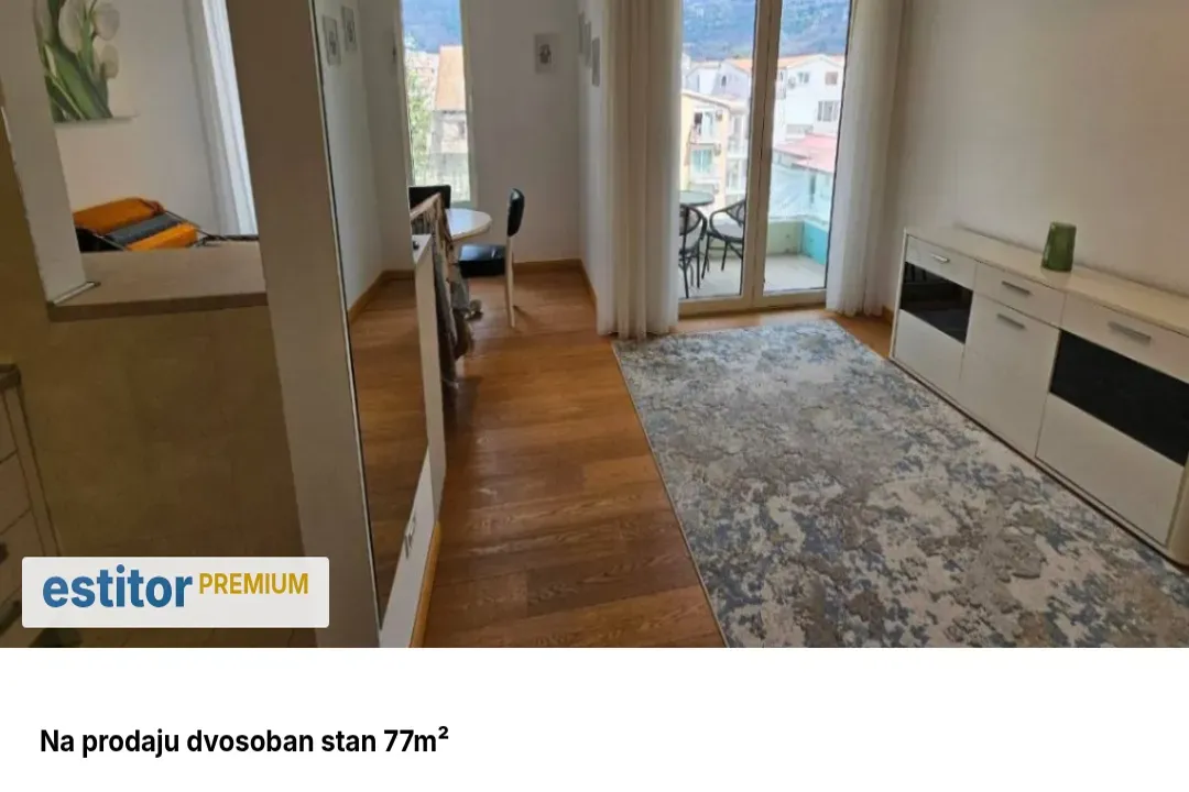 Prodaja, dvosoban stan, 77m², Budva, Crna Gora