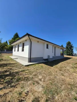 Pogled na spoljašnjost prizemne kuće sa uređenim dvorištem. - image 3