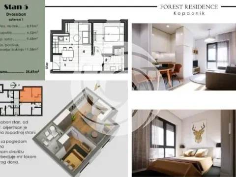 Sale, one bedroom apartment, 31m², Kraljevi Čardaci, Kopaonik - image 4