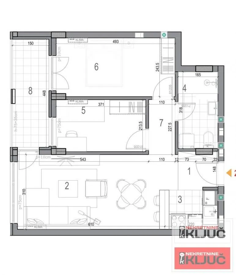 Prodaja, dvosoban stan, 58m², Telep, Novi Sad Sve Podlokacije