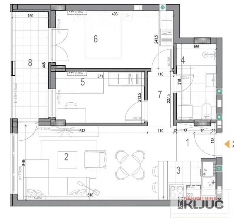 Prodaja, dvosoban stan, 58m², Telep, Novi Sad Sve Podlokacije