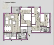 Sale, three bedroom apartment, 72m², Medijana, Niš