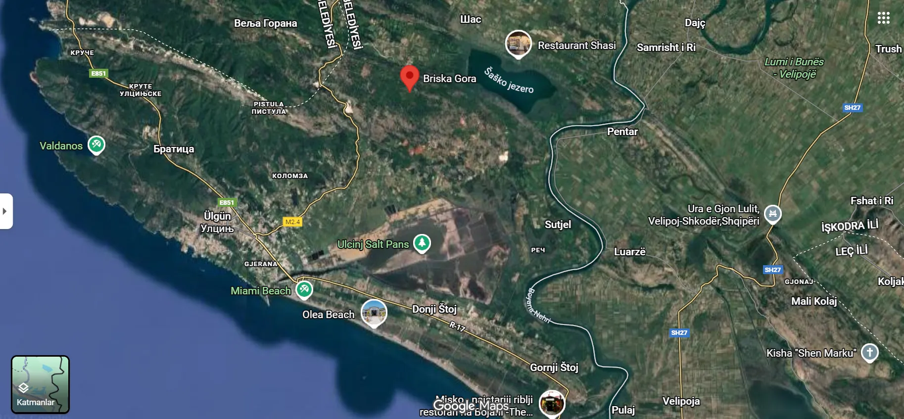 Prodaja, plac, 60000m², Briska Gora, Ulcinj