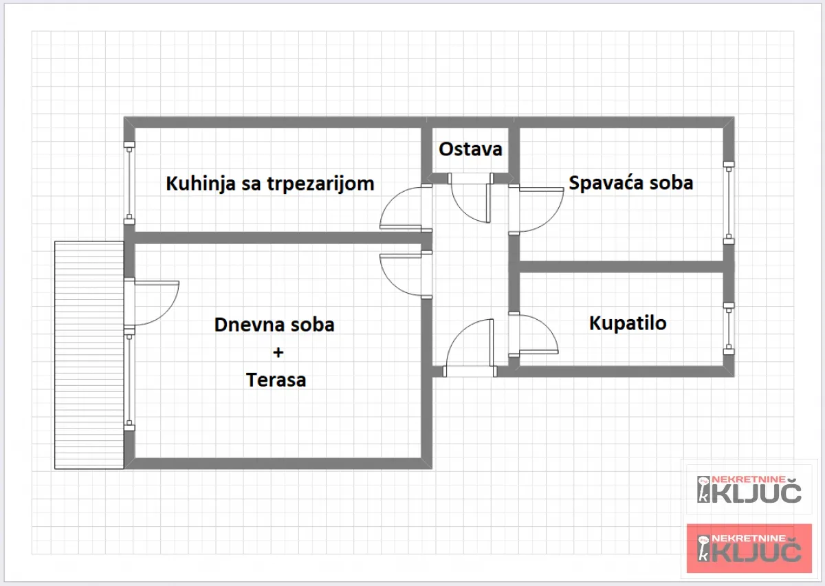 Prodaja, dvosoban stan, 48m², Podbara, Novi Sad Sve Podlokacije