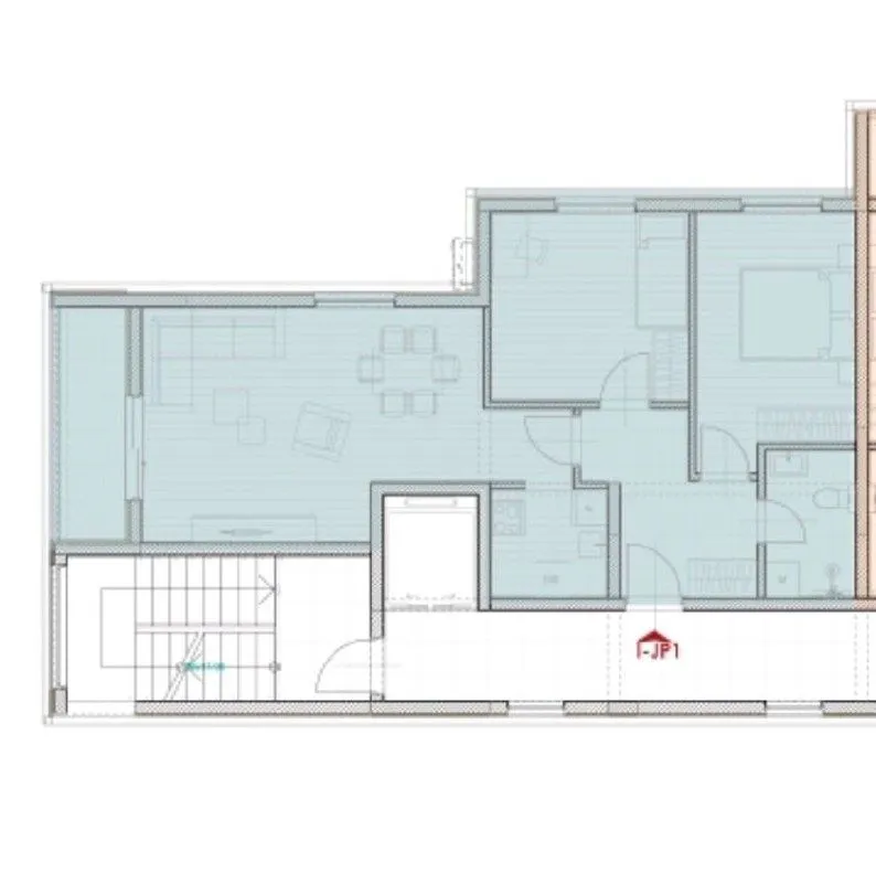 Architectural floor plan of a residential building.