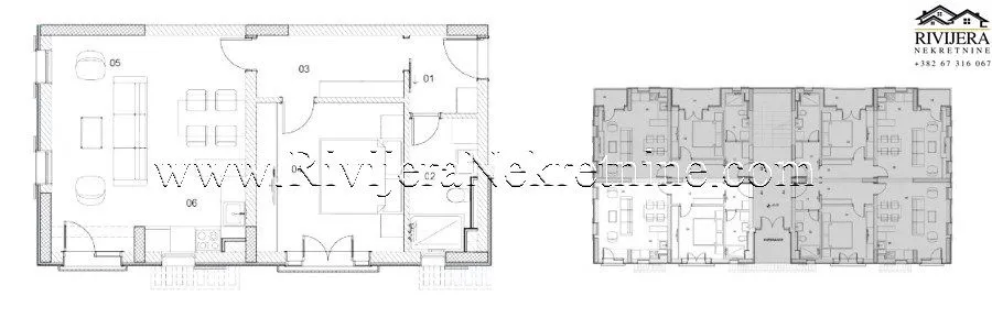 Sale, one bedroom apartment, 54m², Risan, Kotor