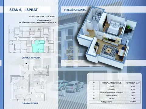 Prodaja, dvosoban stan, 38m², Centar, Vrnjačka Banja - image 2