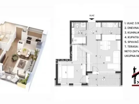 Prodaja, dvosoban stan, 48m², Kluz, Zvezdara Sve Podlokacije