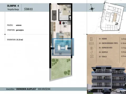 Prodaja, garsonjera, 25m², Vrnjačka Banja, Srbija - image 2