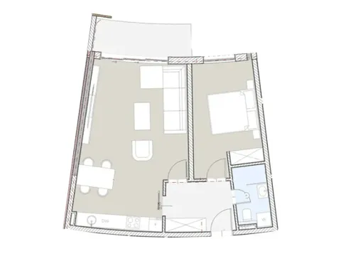 Sale, one bedroom apartment, 62m², Bečići, Budva - image 1