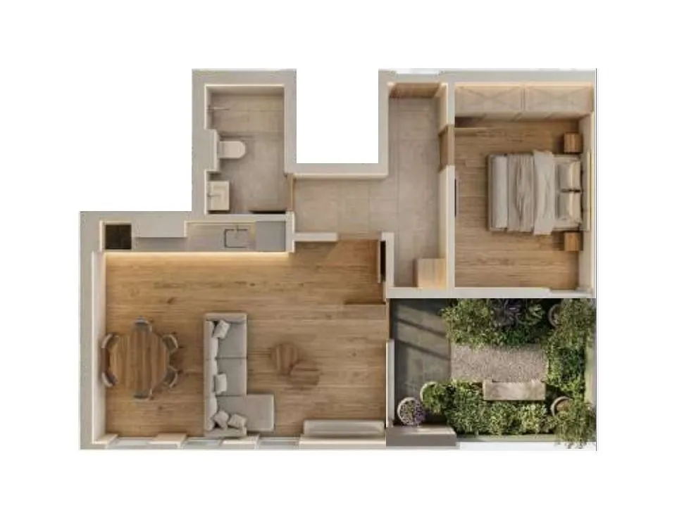 Sale, one bedroom apartment, 47m², Rozino, Budva