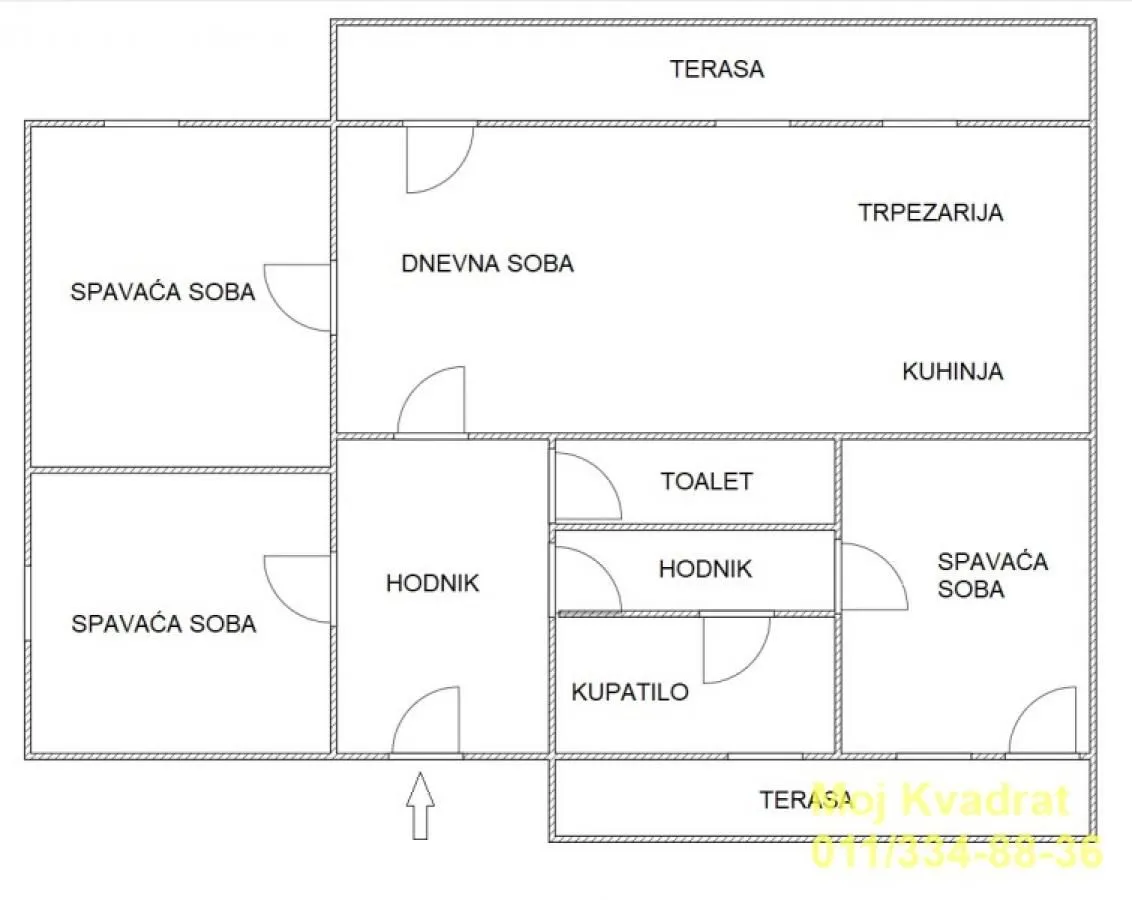 Sale, four bedroom apartment, 95m², Čukarica, Beograd
