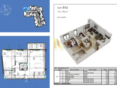 Prodaja, trosoban stan, 74m2, Salajka, Novi Sad, Novi Sad Prodaja, trosoban stan, 74m2, Salajka, Novi Sad, Novi Sad